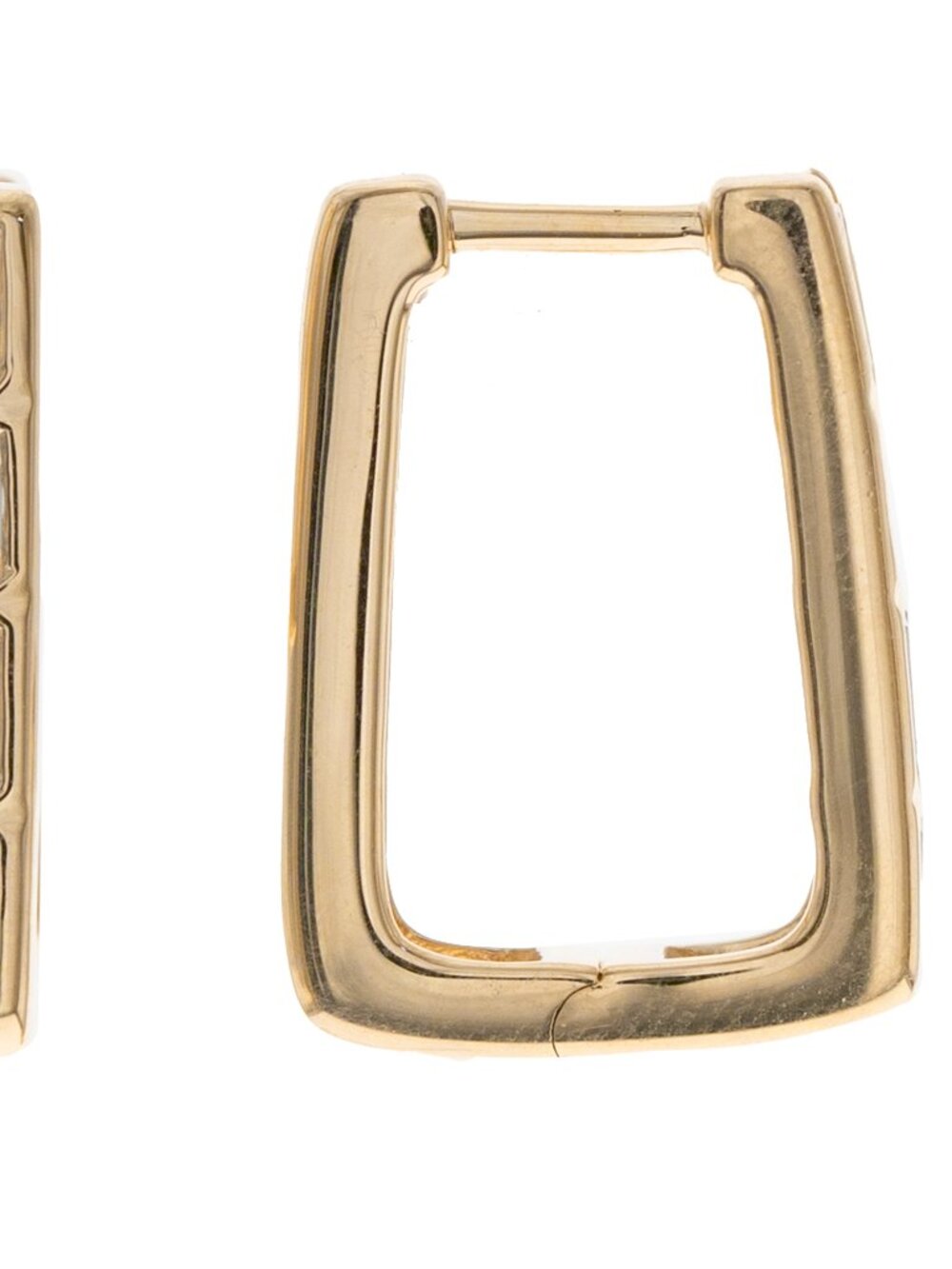 Lab grown Square earrings - Picture 2 of 3